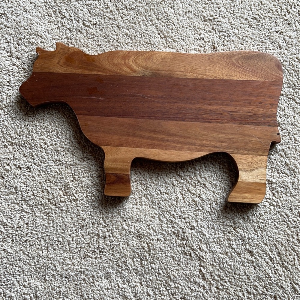 Cow wood cutting board - Picture 1 of 9